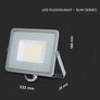 50W LED Floodlight SMD SAMSUNG CHIP G2 SLIM  Grey Body 6500K