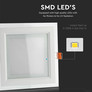 SKU 6278 12W LED Панел Стъклено Тяло - Квадратен Модул 4000K с марка V-TAC