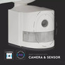 LED Прожектор с камера и сензор с WIFI 18W 6000К  Бяло Тяло SKU 5745 V-TAC