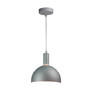 Plastic Pendant Lamp Holder E14 With Slide Aluminum Shade Grey