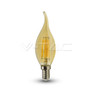 LED Крушка E14 4W 2200K Филамент Кендъл Амбър Пламък SKU 7114 V-TAC
