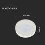 LED Bulb - SAMSUNG CHIP 6.4W GX53 Plastic 3000K