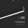 SKU 21374 LED Линейно Осветление SAMSUNG ЧИП - 40W Висящо Черно Тяло 4000К 1200x35x67mm с марка V-TAC