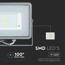 LED Прожектор 50W 4000К SAMSUNG ЧИП Сиво Тяло SKU 21464 V-TAC
