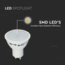 LED Крушка GU10 4.5W 3000K 110° SMD Пластик SKU 211685 V-TAC