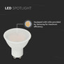 LED Spotlight SAMSUNG CHIP - GU10 4.5W Smooth Plastic 110°D 4000K
