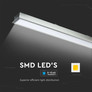 LED Линейно Осветление SAMSUNG ЧИП - 40W За Вграждане Сребърно Тяло 4000К 1211x70x35mm SKU 21380 V-TAC