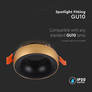 GU10 Корпус Златна Рамка + Черен Рефлектор SKU 6697 V-TAC