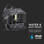 Аплик за стена 5W 3000K IP65 Черно Тяло Квадрат SKU 217078 V-TAC