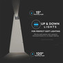 6W LED Wall Light Grey Body IP65 3000K