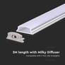 Led Strip Mounting Kit With Diffuser Silver Housing  2000*18*6mm