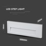 LED Осветление За Стъпала 3W 4000K Кръг Бяло Тяло SKU 211326 V-TAC