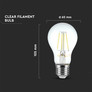 LED Bulb - 6W Filament E27 A60 Clear Cover 4000K