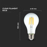 LED Крушка E27 10W 3000K Филамент A60 SKU 214410 V-TAC