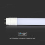 LED Пура Т8 7W 3000К 60 см Nano Пластик 160 лумена на ват SKU 216474 V-TAC