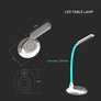 4W LED Table Lamp 3in1 Wireless Charger Round White Body