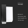 12W LED Wall Light Black Square 4000K