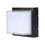 12W LED Wall Light Black Square 4000K