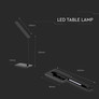 4W LED Table Lamp 3in1 Wireless Charger Square Black Body