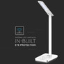 7W LED Table Lamp 3in1 Wireless Charger Square White Body