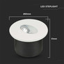 3W LED Step Light Round 3000K