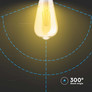 LED Крушка E27 6W 2200K ST64 Амбър SKU 214362 V-TAC