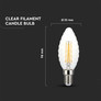 LED Bulb - 4W Filament  E14 Twist Candle Tail Dimmable 3000K