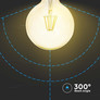LED Крушка E27 12.5W 2200K Филамент G125 SKU 217456 V-TAC