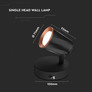 6W LED Wall Lamp 4000K Black