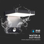 Аплик за стена със сензор 20W 4000К IP65 Черно Тяло Квадрат SKU 2949 V-TAC