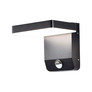 20W LED Wall Light Sensor Black Body Square 4000K IP65