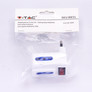 SKU 8831 16A-ADAPTOR PLUG WITH LIGHTED SWITCH-3 WAYS-WHITE с марка V-TAC