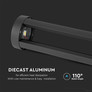 10W LED Wall Light Black Body 80cm Height CREE CHIP 5000K