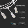 Led String Light With Euro Plug And WP Socket E27 IP44 White Body