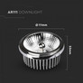 LED Spotlight - AR111 20W Changeable Reflector 40`D/20`D Silver 6400K