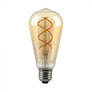 LED Bulb - 4.8W Filament E27 ST64 Amber Cover Curve Shape 1800K