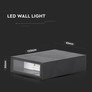 4W LED Wall Light Black 6500K