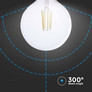 LED Bulb - 4W  Filament E27 G125 Clear Cover 4000K