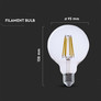 LED Bulb - 4W Filament E27 G95 Clear Cover 3000K