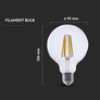 LED Bulb - 4W Filament E27 G95 Clear Cover 4000K