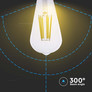 LED Bulb - 4W Filament E27 ST64 Clear Cover 3000K