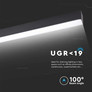 LED Линейно Осветление SAMSUNG ЧИП - 40W Външно Черно Тяло 3000K SKU 20462 V-TAC