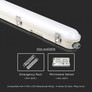 LED Waterproof Fitting M-SERIES 1500mm 48W 6400K Milky Cover SS Clip 120LM/W