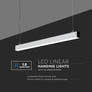 LED Linear Light SAMSUNG CHIP - 40W Hanging Suspension White Body 4000K 1200x50x65mm