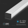 LED Linear Light SAMSUNG CHIP - 40W Hanging Suspension White Body 4000K 1200x50x65mm