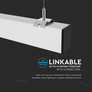 LED Linear Light SAMSUNG CHIP - 40W Hanging Suspension White Body 4000K 1200x50x65mm