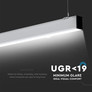 LED Linear Light SAMSUNG CHIP - 40W Hanging Suspension White Body 4000K 1200x50x65mm