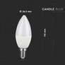 LED Bulb Candle 4.8W E14 With RF Control RGB + 3000K Dimmable