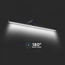 12W LED Лампа Осветител За Огледало Черен 3000К SKU 405831 V-TAC