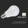 LED Крушка със сензор E27 8.5W 3000К A60 SKU 214459 V-TAC
